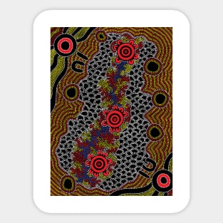 Aboriginal Art - Gathering 2 Sticker